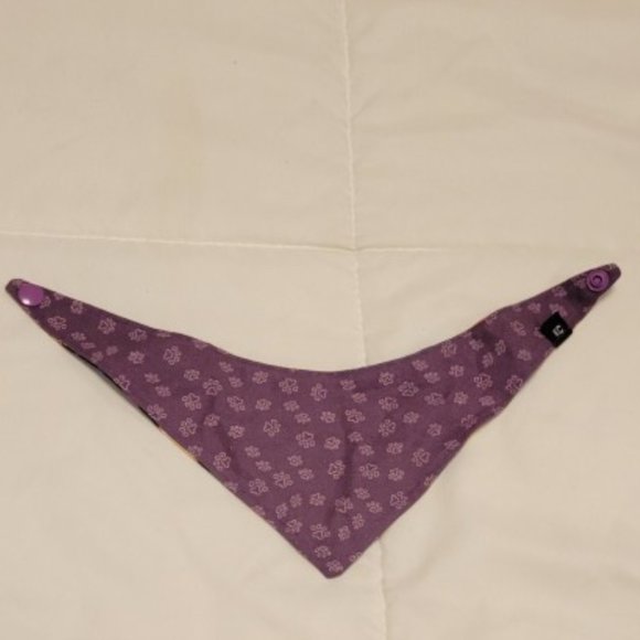 Handmade colorful snap on reversible dog bandana size: XXS - Picture 3 of 4